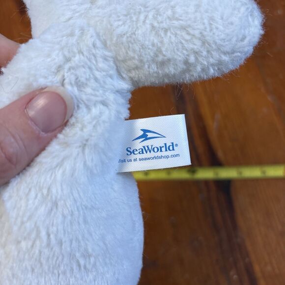 SeaWorld Beluga White Whale Plush Stuffed Animal Ocean Souvenir Toy 14” - Picture 4 of 5